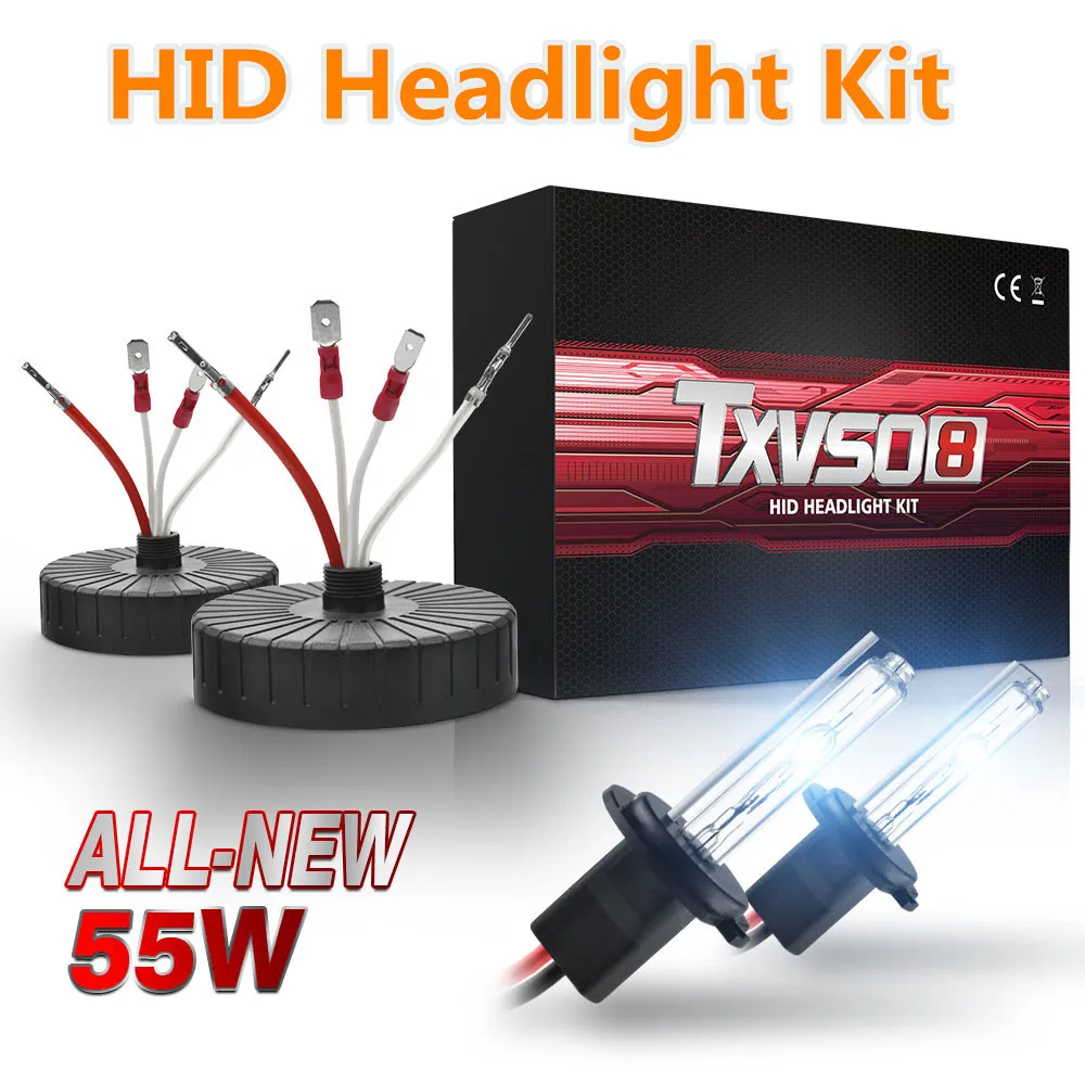 

2x 55W HID H7 Xenon Kit Mini Headlight Bulbs Car Universal HeadLamp HID Xenon Bulbs 4300K-10000K with Ultrathin ballast