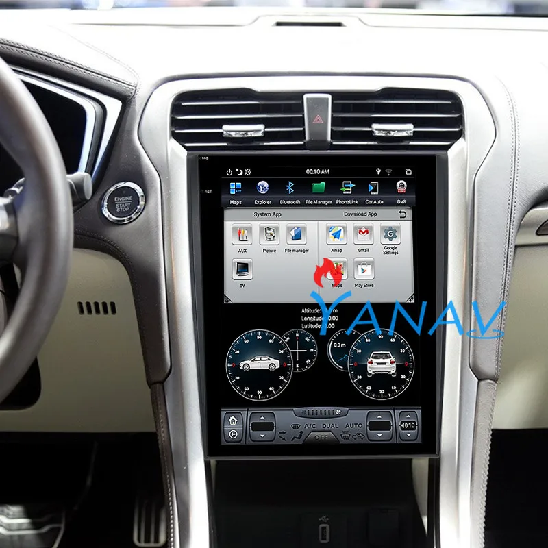 Автомагнитола на Android с GPS навигацией для FORD mondeo 2013 2017 автомагнитола вертикальным