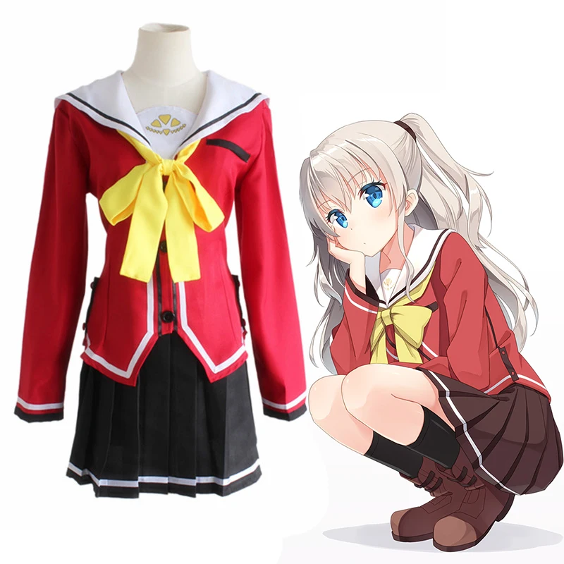 Аниме Косплей Шарлотт костюмы Nao Tomori Костюм Shcool Униформа Хэллоуин Вечерние игры