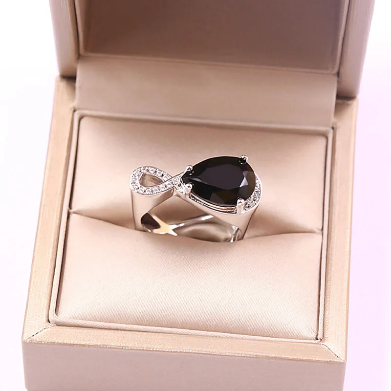 

2019 HOT Elegant Ring For Women Engagement Wedding Female Shinning Zircon Big Square Rings Jewelry