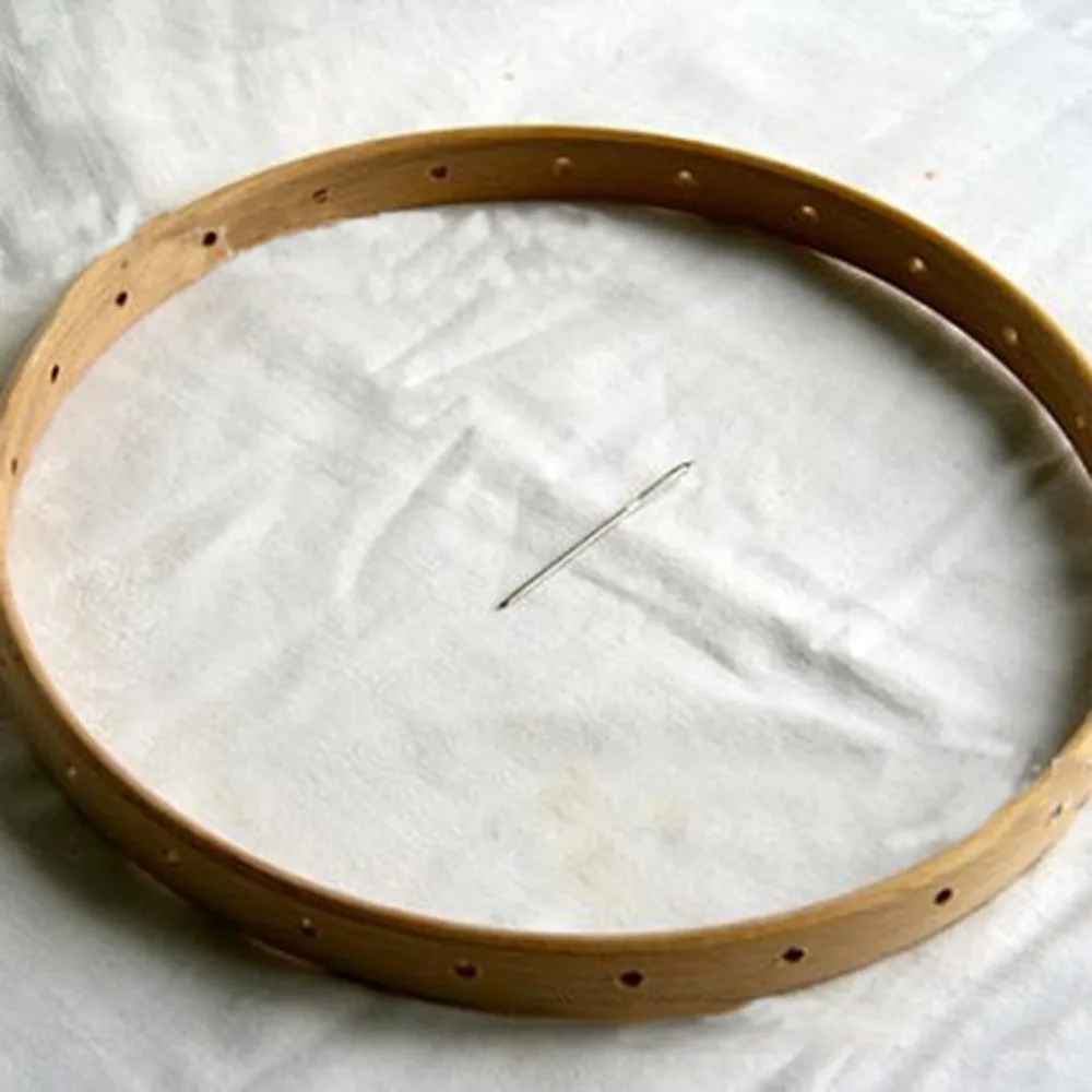 Деревянная круглая ткацкая рамка ручной DIY деревянная пяльца для вышивания рамка набор Белый хлопок Толстая вышивка ткань ремесло инструмент
