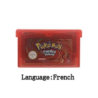 FireRed FRA 32 бит видеоигры картридж Консоли Карты Poke серии ENG/FRA/Gree/ESP/ITA язык ЕС/США Версия для nintendo GBA - Цвет: FireRed FRA