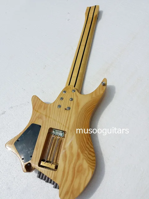Musoo бренд 8 струн fanned fret электрогитара без головки грифа с tremolo