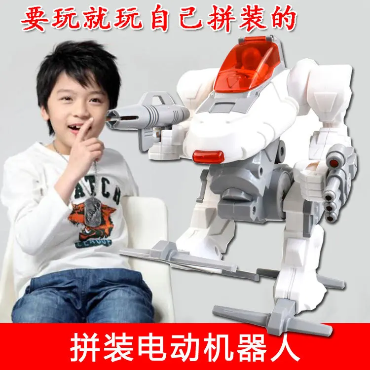 

DIY Hand-made Mech Warrior Toy Model Walking ABS Environmentally Friendly Material Hands-on Brain Remote Control Toy