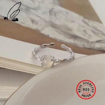 

925 Sterling Silver Agate Rings For Women Gothic Resizable Handmade Engagement Ring Accesorios Mujer Moda 2019 Fine Jewelry Gift