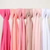 Musulman en mousseline de soie Hijab femmes bulle en mousseline de soie écharpe pour femmes dames voile musulman Islam couleur unie malaisie Musulman Wrap foulards
