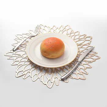 

10 Pack Pressed Vinyl Metallic Placemats/Charger/Wedding Accent Centerpiece --Flower