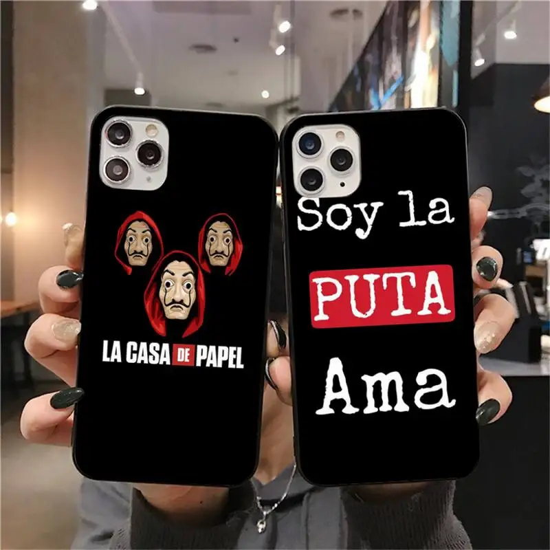 Роскошный телефонный чехол YJZFDYRM La Casa De Papel для iPhone 11 pro XS MAX 8 7 6 6S Plus X 5S SE 2020 XR |