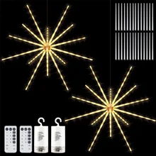 

Battery Operated LED Firework Fairy String Lights Outdoor Meteor Shower Christmas Lights Garland for Garden Wedding Party Decor