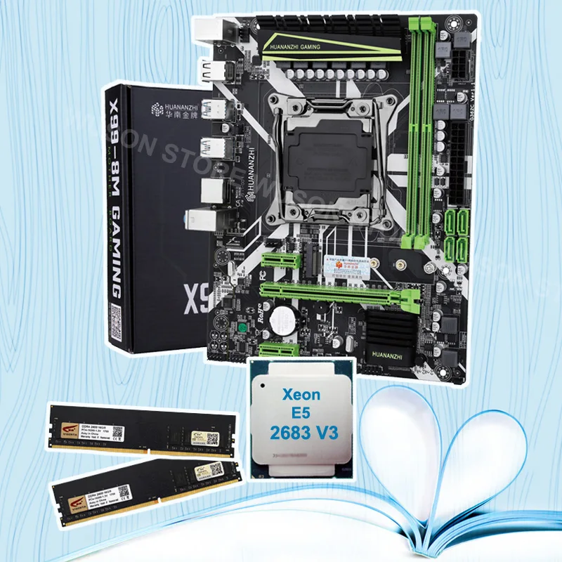 HUANANZHI X99 LGA2011-3 материнская плата с M.2 NVMe слот скидка материнская плата комплект ЦП Xeon E5 2683 V3 RAM 32G (2*16G) 2400 DDR4 HUANANZHI X99 LGA2011-3 материнская плата с M.2 NVMe слот скидка материнская плата комплект ЦП Xeon E5 2683 V3 RAM 32G (2*16G) 2400 DDR4