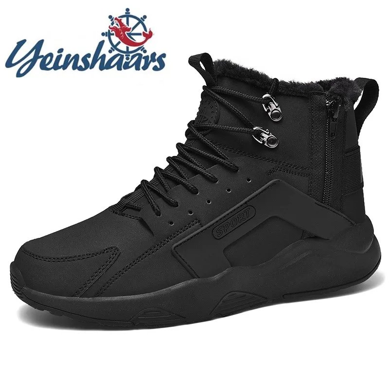 

Mens Shoes Boots Winter Warm Snow Ankle Booties For Men Outdoor Shoes Work Shoes Man Breathable Footwear Male Fashion Casual