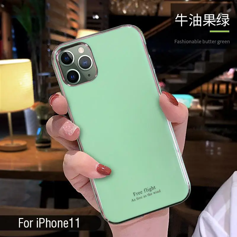 Подходит для гальванический Чехол для мобильного телефона iPhone6/7/8/11pro/Макс Мягкий силиконовый чехол с защитой от падения, вы будете чувствовать себя в ней уютно - Цвет: Серебристый