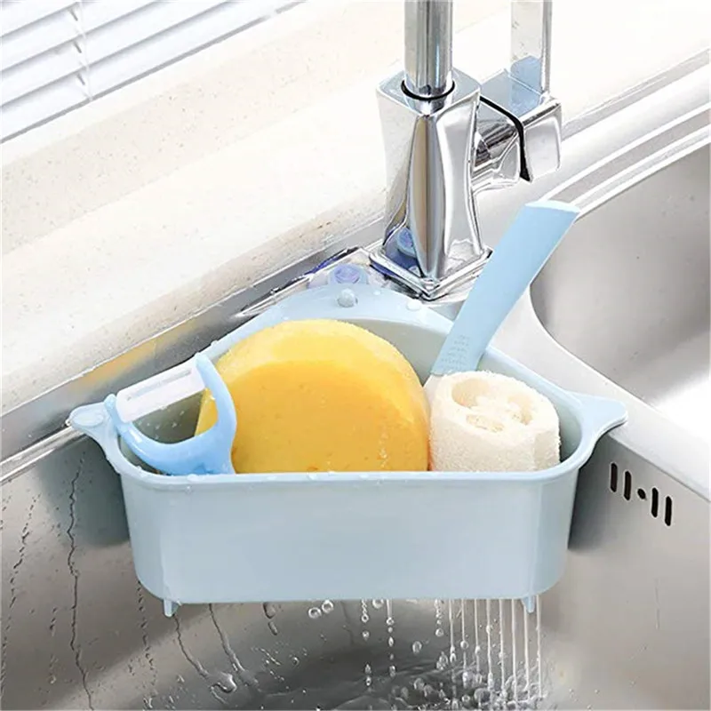 Kitchen Sink Drain Rack Creative PP Gel Drainage Rack Tableware Sponge Soap Drying Telescopic Sink Holder Storage Drain Basket 5