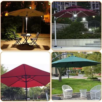

20+4LED ABS Outdoor Recharge/Battery Multifunctional Umbrella Lamp Balcony Emergency Tent Lamp Parasol Removable Camping Lamp