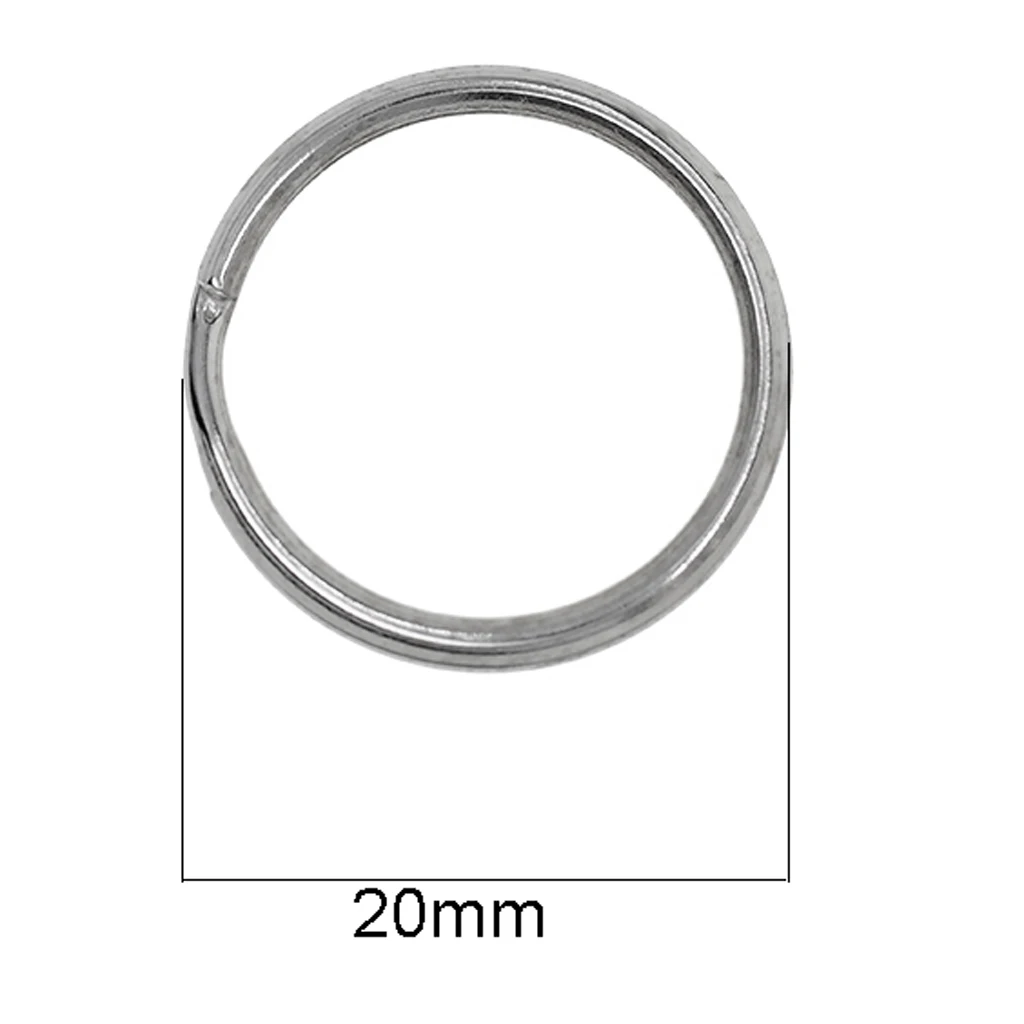 50pcs Split Key Rings 20mm Blanks Iron Keyring Hoop Metal Loop Ring Findings