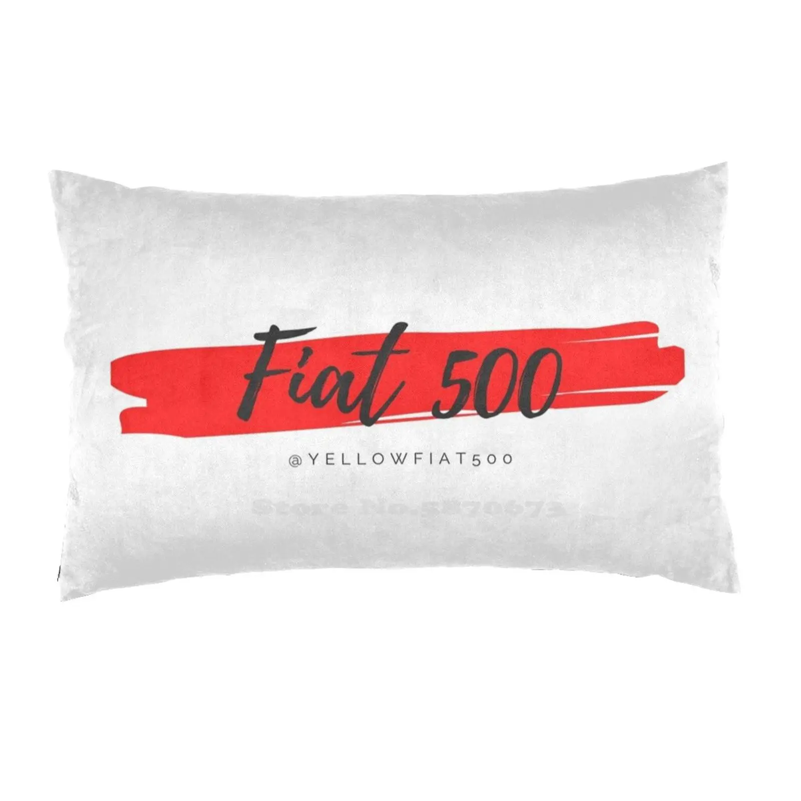 Fiat 500 Vernice (Rosso Brillante) Moda Federa Rettangolare Federa Yellowfiat500 Fiat 500 Fiat Cinquecento Fiat 500