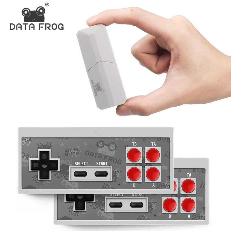 Najtaniej Dane żaba najnowszy Retro gra wideo konsoli 8 Bit zbudowany w 600 roku klasyczne gry Mini konsola bezprzewodowa wyjście AV podwójne gamepady