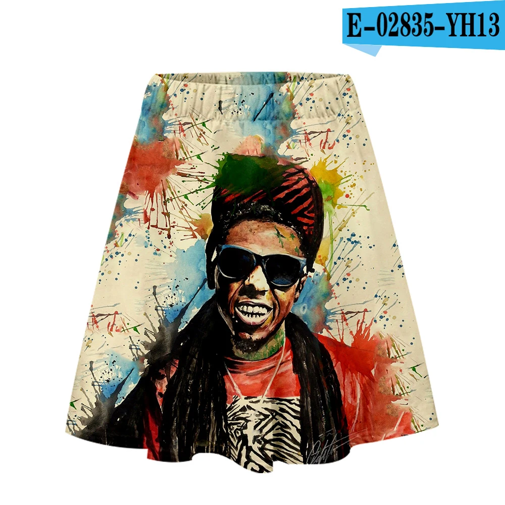 Стиль Lil Wayne 3D печать одежда повседневная юбка женская летняя сексуальная удобная юбка Топы крутые женские горячие продажи юбки - Цвет: Pictured