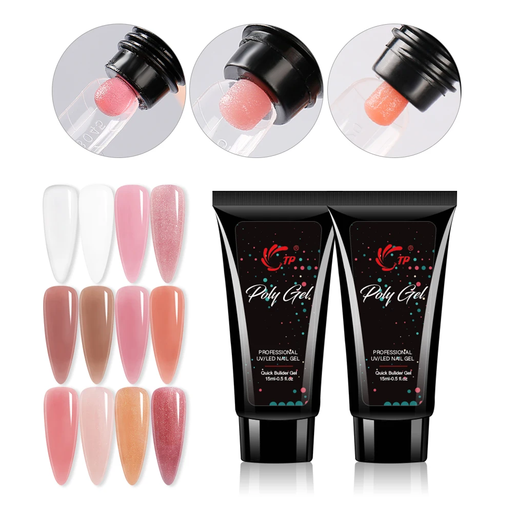 15 мл Цвет поли ногтей гель для наращивания лак акриловый УФ строительный Желе