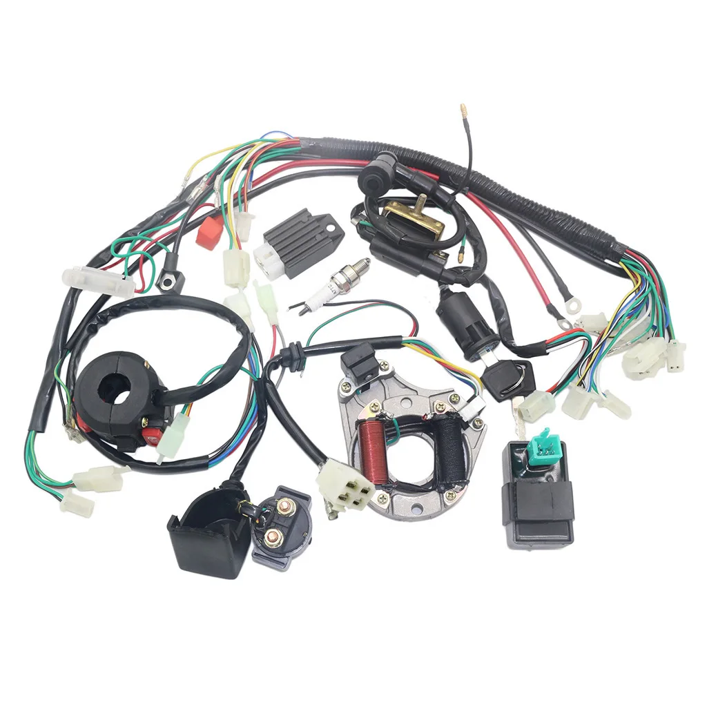 

Complete Electrics Stator Coil CDI Wiring Harness for 4 Stroke ATV KLX 50cc 70cc 110cc 125cc Quad Bike Buggy Go Kart Pit Dirt