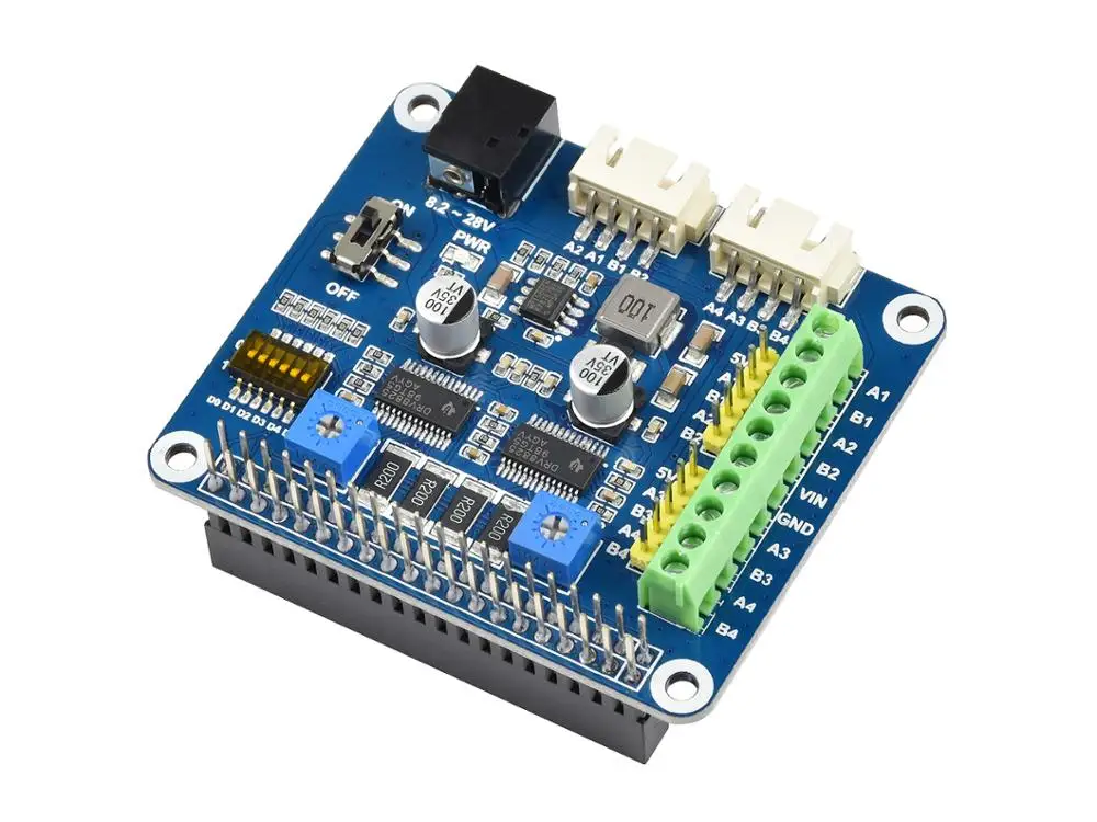 Шаговая головка Waveshare для Raspberry Pi Zero/Zero W/Zero WH/2B/3B/3B + привод два шаговых двигателя до