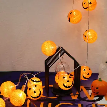 

LED String Smiley face Fairy Garland String Lights Battery Operated Halloween Garden Home Christmas Tree Decoration Lighting