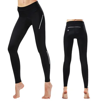

CHEJI Women Padded Cycling Pants Reflective Bicycle Cycle Long Pants Tights Stretchy Fabric Suitable For Cycling