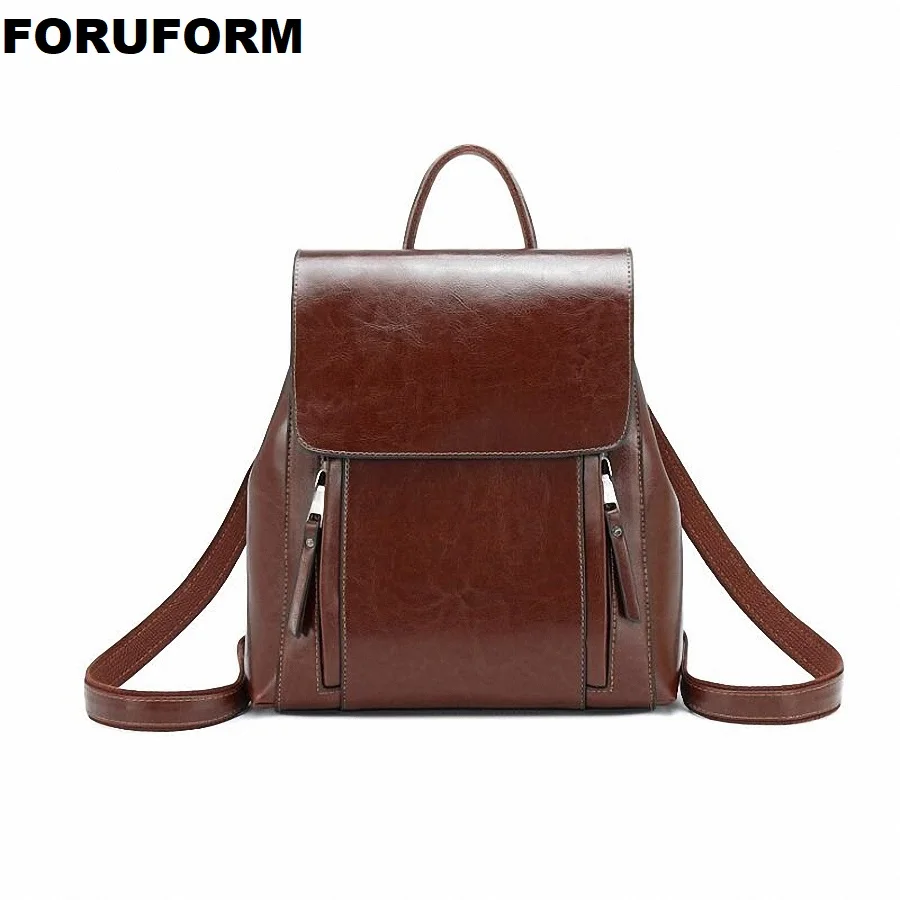 

New Women Leather Backpack Ladies Fashion Large Capacity Shoulder Bag High Quality Genuine Leather Female Big School knapsack