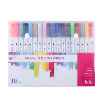 

Dual Tip Fine Art Markers Pen Coloring Book Watercolor Painting Brush Pen Manga Drawing Pen Set Art School Supplies