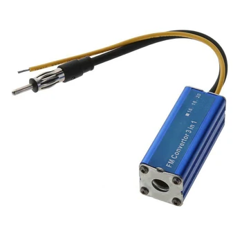 

Stereo FM Radio 12V Universal Easy Install Band Expander Metal Antenna Auto Accessories Car Frequency Converter 3 In 1 Changer