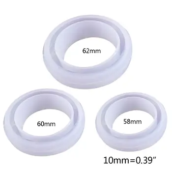 

DIY Crystal Epoxy Wide-faced Bracelet Mould Transparent Mirror Silicone Molds L4ME