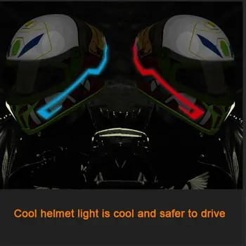 

Practical Motorcycle Helmet Light Strip Locomotive Portable Strip Net Red Helmet Light Strip Light Strips Reflective Strips