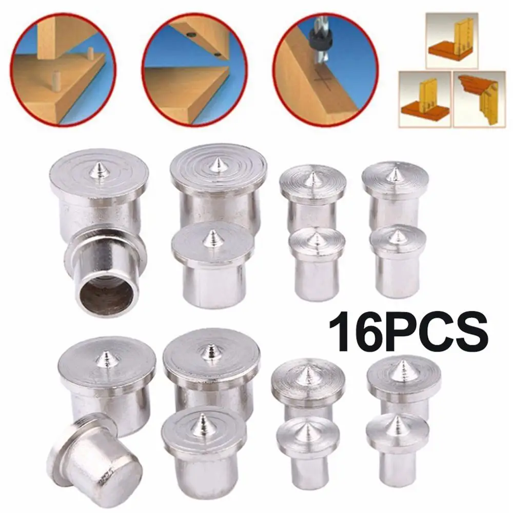 

16Pcs 6 -12mm Dowel Tenon Multi Dowel Center Point Set Tool Joint Alignment Pin Dowelling Hole Wood Timber Marker Align