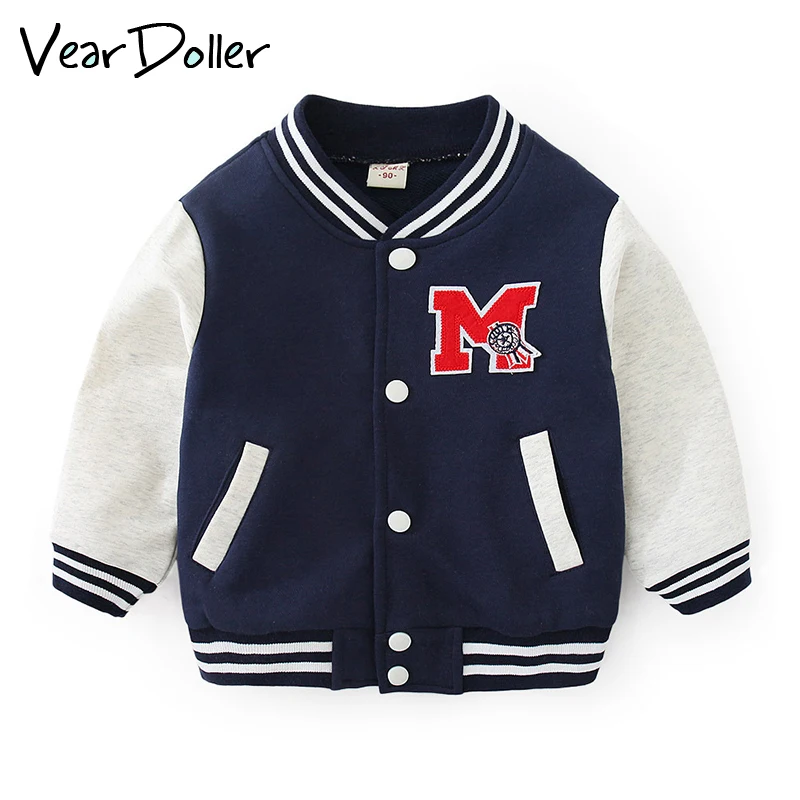 

VearDoller Boy's Baseball Uniform Spring Autumn Children's Clothes Casual Kids Windproof Sportswear Girls Boys Jacket Coats