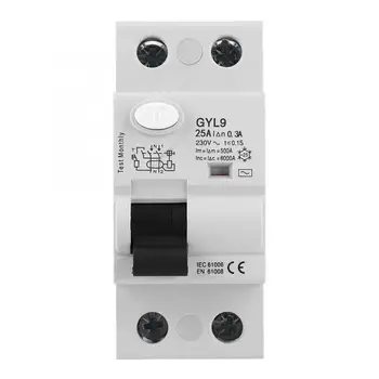 

2P 230V 50/60Hz MCB Circuit Breaker IP20 Electric Leaking Protector Residual Current Circuit Breaker