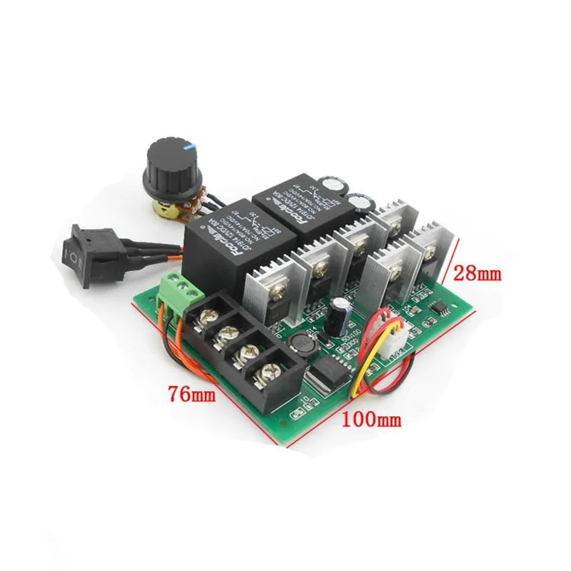 DC 12 V/24/36/48 V 60A ШИМ двигатель Скорость контроллер вращение по часовой стрелке и против реверсивный переключатель