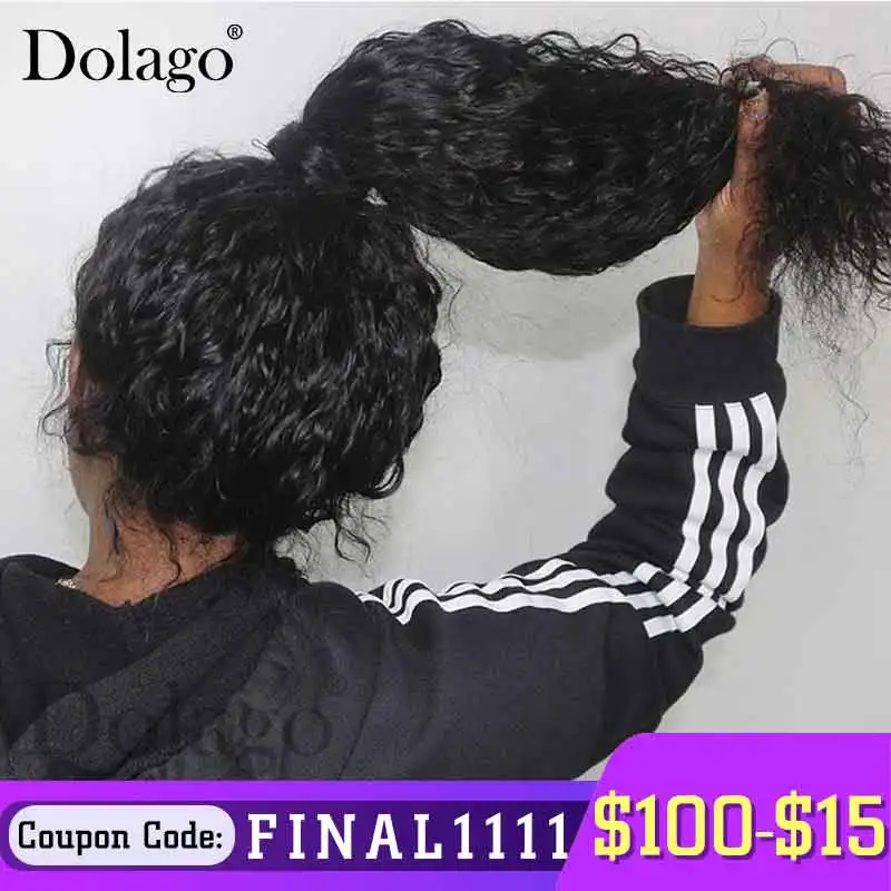Günstig Lockige 360 Spitze Frontal Perücke Mit Baby Haar Tiefe Welle Bob Transparent 13x6 Spitze Front Menschliches Haar Perücken 370 gefälschte Kopfhaut Volle Dolago