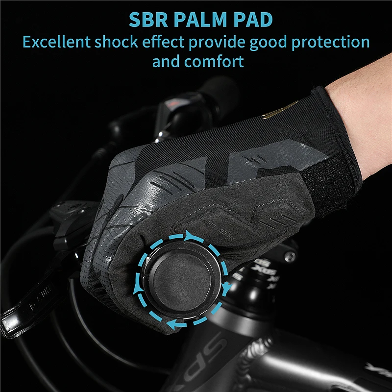 WEST BIKING Breathable Cycling Gloves Touch Screen Anti-slip Shockproof Pad MTB Bike Gloves Sport Fitness Running Bicycle Gloves 5