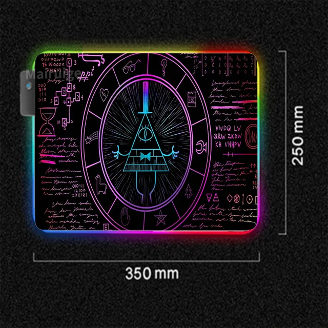 Game Mousepad RGB Personality Mathematician Digital LED Game Accessories Computer Keyboard Carpet Pad PC Notebook Gamer Desk Mat - Image 2