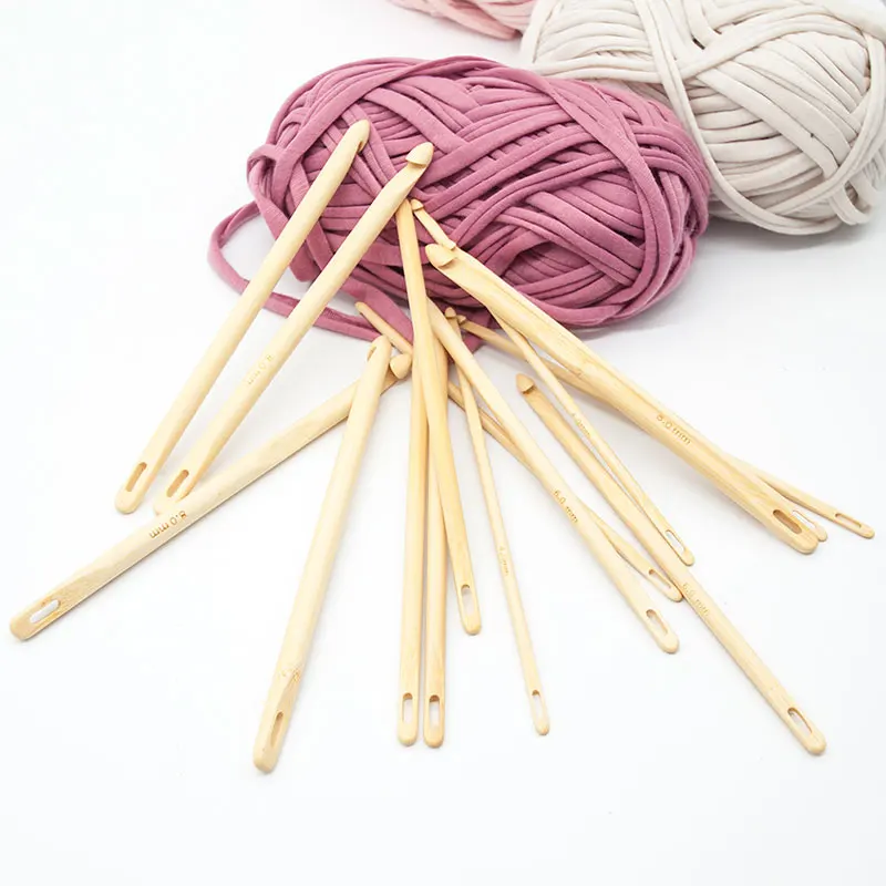 2Pcs/Set 35cm Large Size Wooden Knitting Needles15/20/25mm Wooden Single  Point Knitting Needles Knitting tools for Scarf Sweater - AliExpress