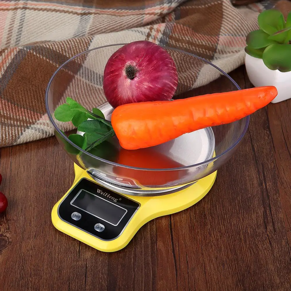 

Weighing Kitchen Scale LCD Mini Electronic Stainless Platform Digital Food Scale bascula cocina with Weighing Bowl g/oz/lb