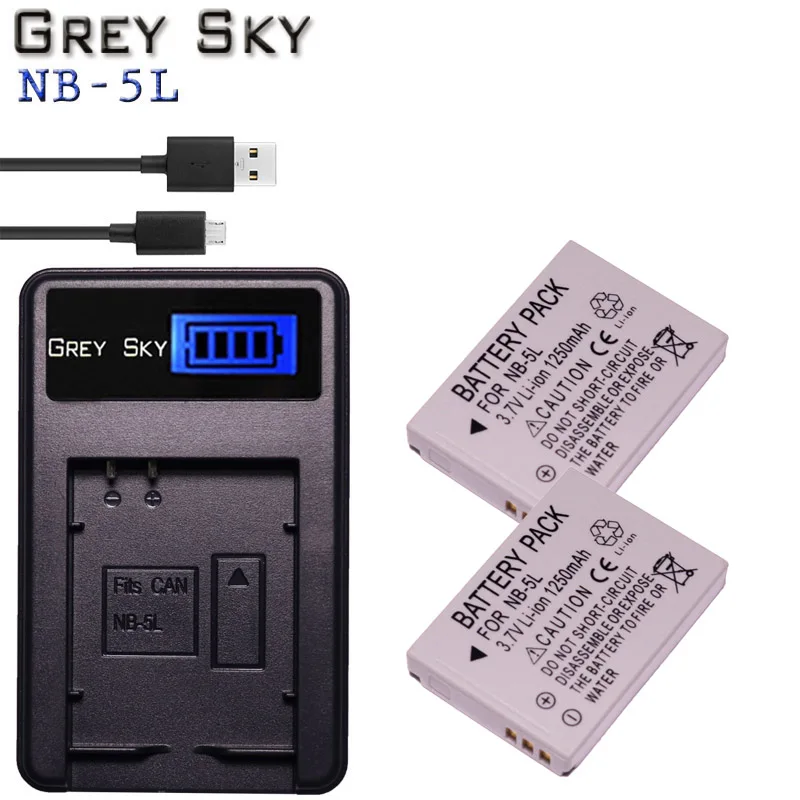 Nb5l Nb 5l Nb5l Battery + Lcd Usb Charger For Canon S110 Sx200 Sx210