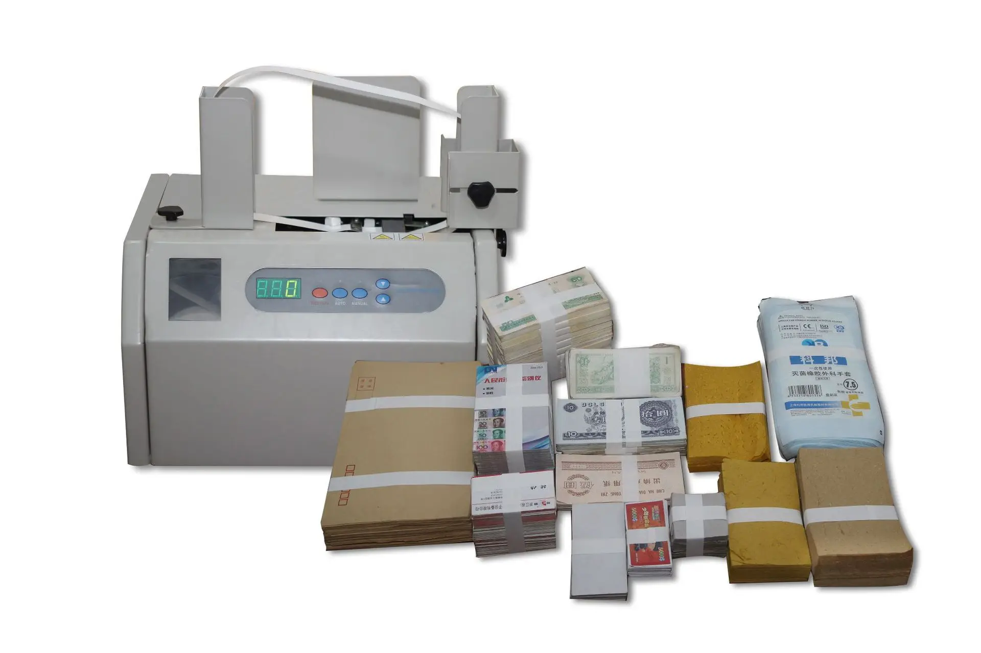 Automatic Banknote Banding Machine Paper Money Strapping Bundling