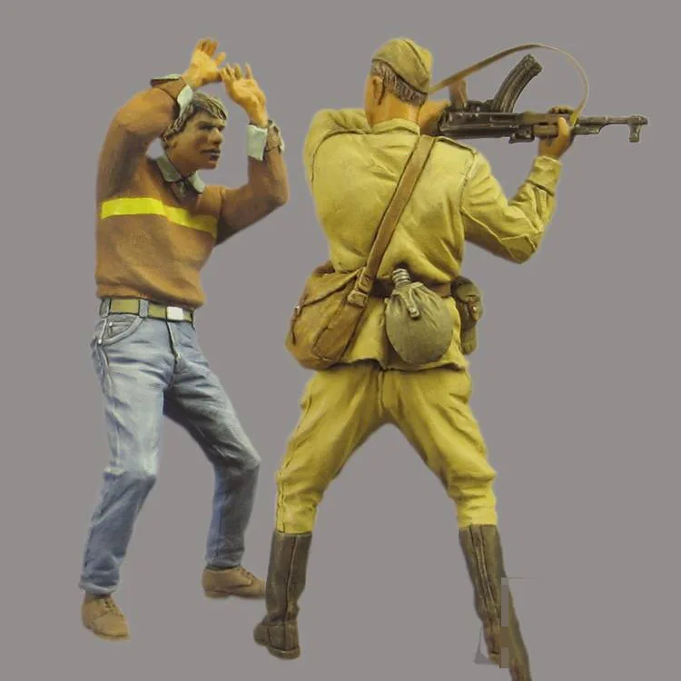1/35 набор для сборки фигурок из смолы советский солдат и гражданский | Игрушки