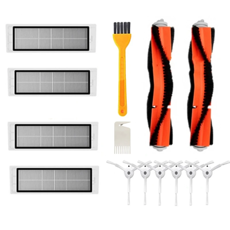 Main Brush+Hepa Filter+Side Brush For Xiaomi Roborock S5 Robot Vacuum Cleaner Spare Parts Accessories | Бытовая техника