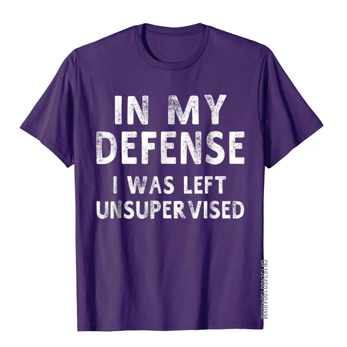 In My Defense I Was Left Unsupervised Funny Gifts T-shirt__97A1552purple