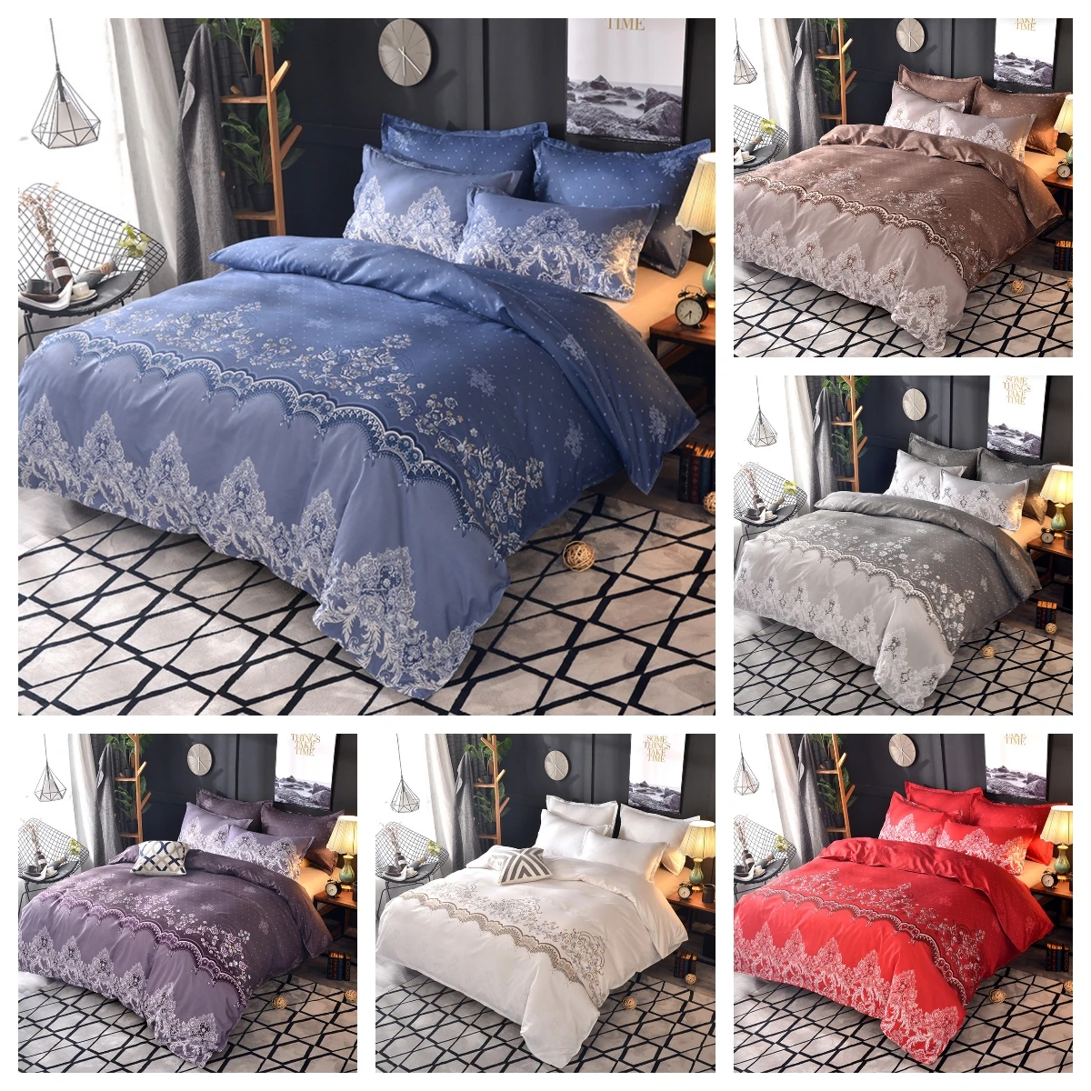 

2020 New Pattern Comfortable Home Printing 2/3 Pcs Duvet Cover Set 1 Quilt Cover + 1/2 Pcs Pillow Cases TwinDouble FullQueenKing