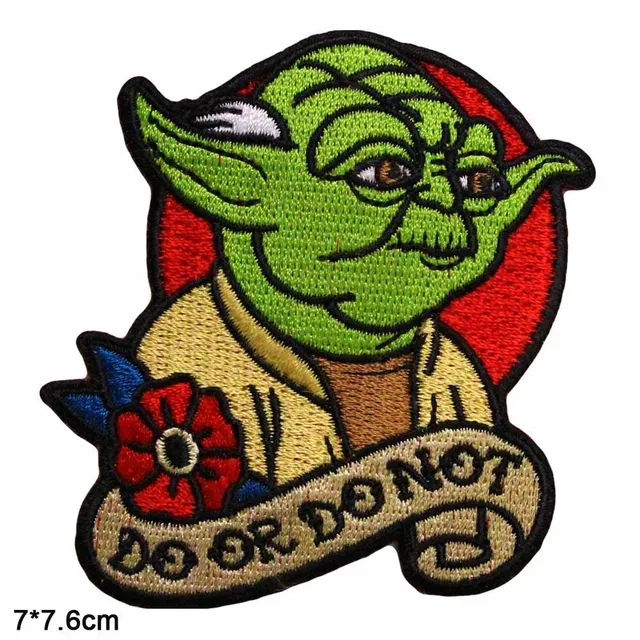 Disney Star Wars Baby Yoda Mandalorian Iron On Embroidered Clothes Patches For Girl Woman Clothing Stickers Garment 3