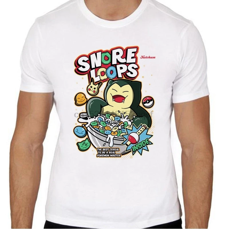 100% Snorlax Футболка мужская летняя модная Высококачественная футболка Повседневная