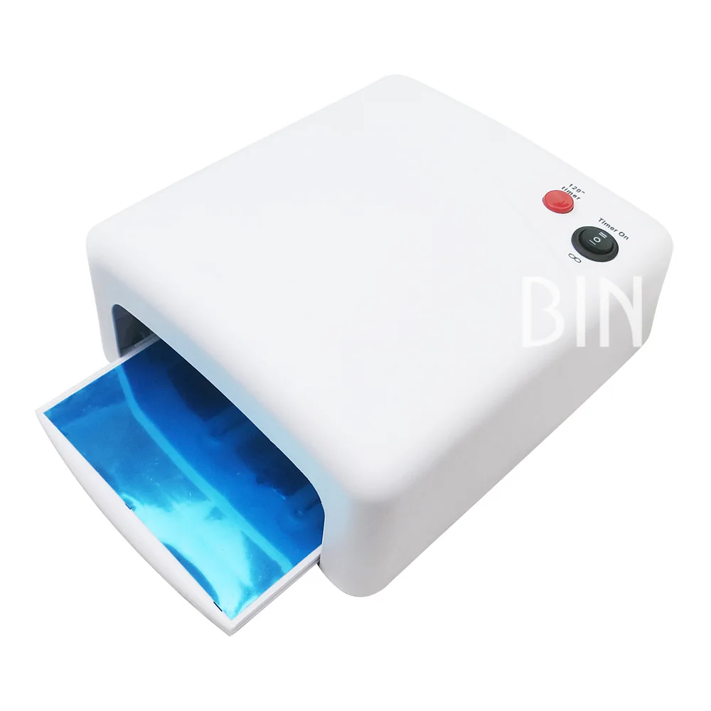 

Heat-36 W White Nail Scrubber UV Lamp 120S Timing 818 Manicure Only Light Treatment Device Large Size